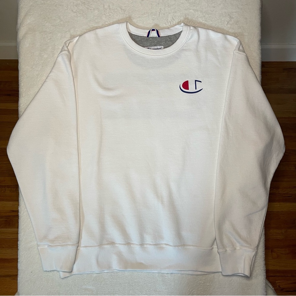 Champion White Crew Neck Sweatshirt Size 2XL